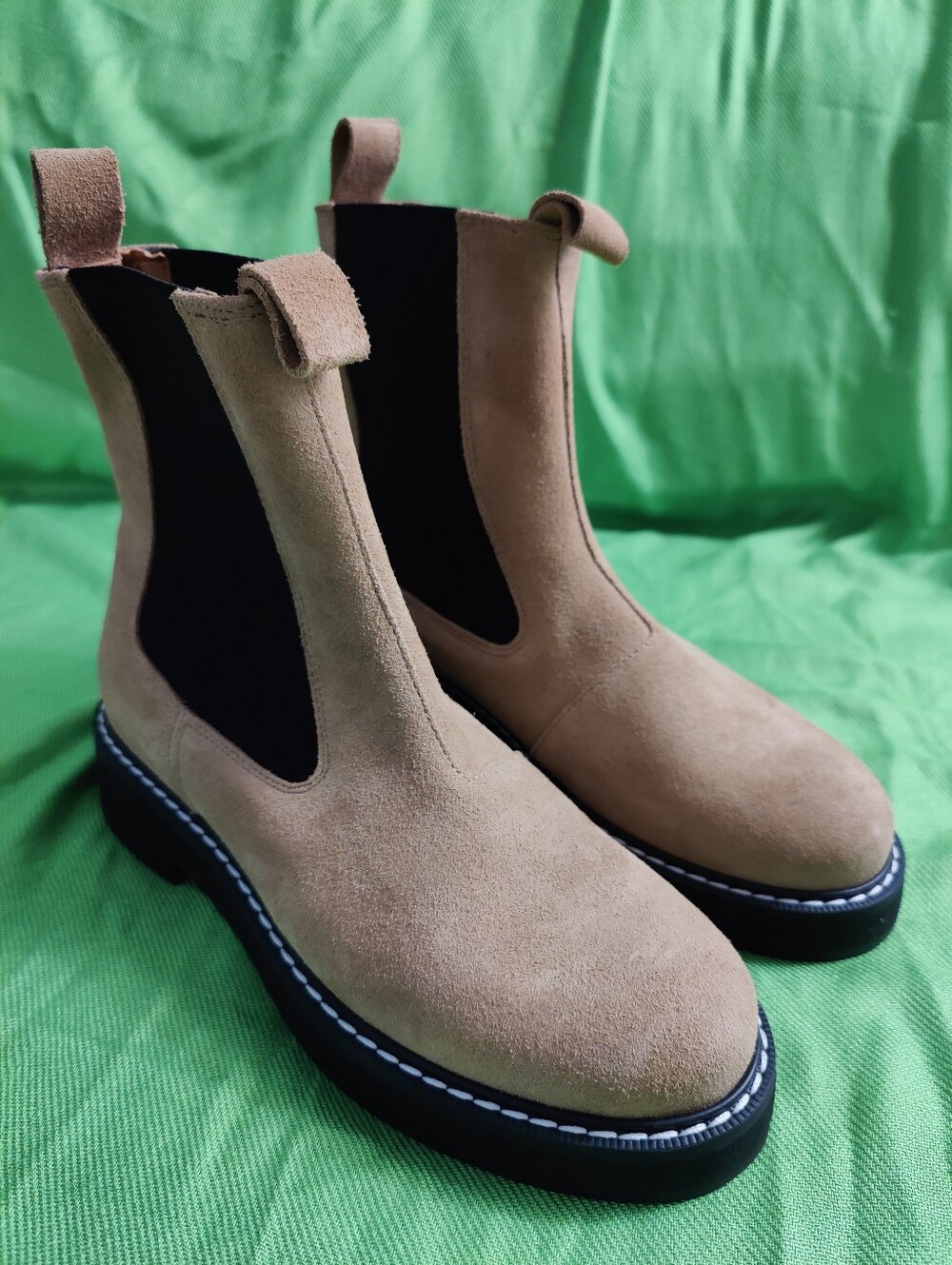 Anthropology Pilcro Contrast Stitch Leather Boots, Size 37